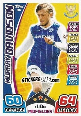 Figurina Murray Davidson - SPFL 2017-2018. Match Attax n. 207 - Topps