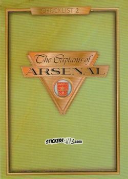 Sticker Checklist 1 - The Captains Of Arsenal n. 52 - Futera