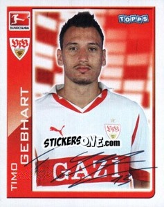 Cromo Timo Gebhart - German Football Bundesliga 2010-2011 n. 398 - Topps