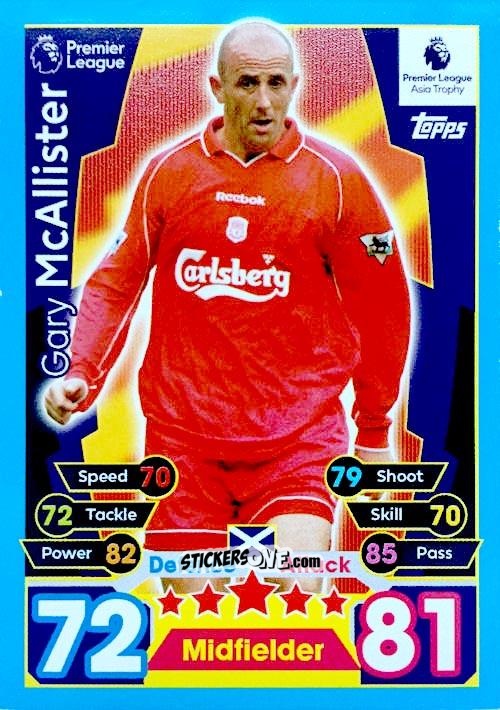 Cromo Gary Macallister - English Premier League 2017-2018. Match Attax n. PLAT4 - Topps