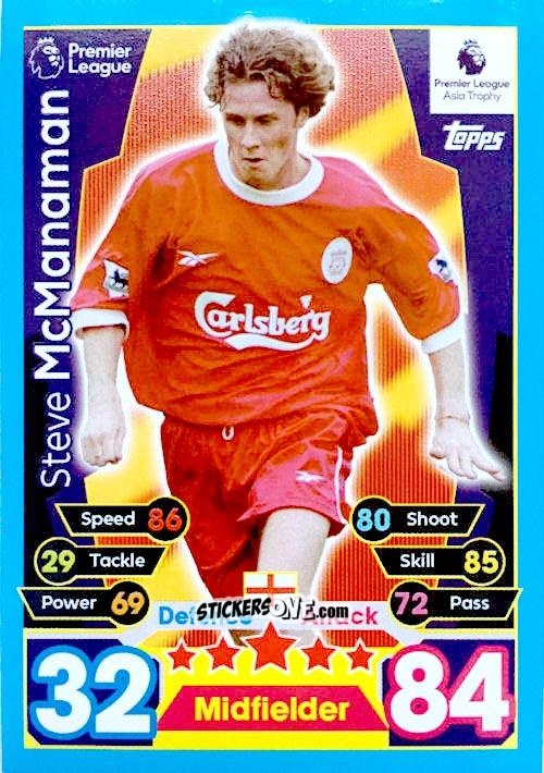 Cromo Steve Mcmanaman - English Premier League 2017-2018. Match Attax n. PLAT6 - Topps