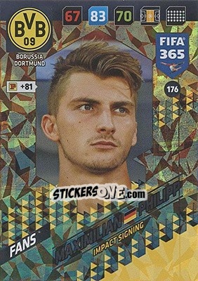 Figurina Maximilian Philipp - FIFA 365: 2017-2018. Adrenalyn XL - Nordic edition n. 176 - Panini