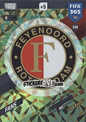 Cromo Club Badge - FIFA 365: 2017-2018. Adrenalyn XL - Nordic edition n. 226 - Panini