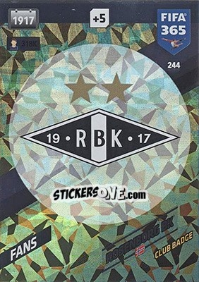 Figurina Club Badge - FIFA 365: 2017-2018. Adrenalyn XL - Nordic edition n. 244 - Panini