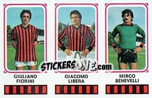 Cromo Giulliano Fiorini / Giacomo Libera / Mirco Benevelli - Calciatori 1978-1979 n. 357 - Panini