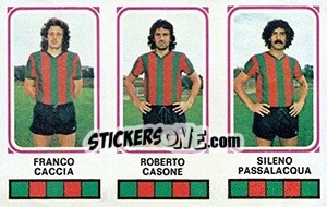 Cromo Franco Caccia / Roberto Casone / Sileno Passalacoua - Calciatori 1978-1979 n. 486 - Panini