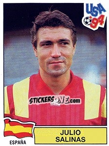 Sticker Julio Salinas - FIFA World Cup USA 1994. Dutch version n. 163 - Panini