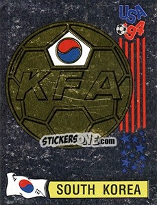 Cromo Emblem South Korea - FIFA World Cup USA 1994. Dutch version n. 170 - Panini