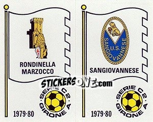 Figurina Scudetto (Rondinella Marzocco / Sangiovannese) - Calciatori 1979-1980 n. 542 - Panini