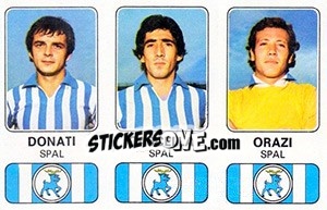 Cromo Ferdinando Donati / Salvatore Cascella / Bruno Orazi - Calciatori 1976-1977 n. 497 - Panini