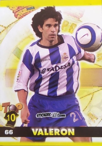 Cromo Valeron - Top Liga 2004-2005 n. 66 - Mundicromo