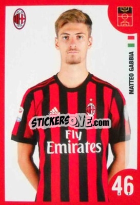 Cromo Matteo Gabbia - A.C. Milan 2017-2018 n. MG - Euro Publishing
