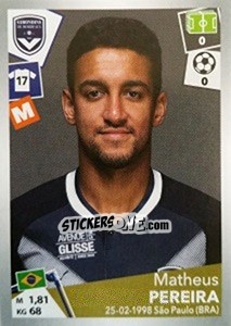 Cromo Matheus Pereira - FOOT 2017-2018 n. 63 - Panini