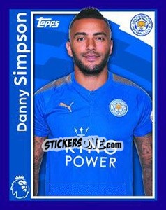 Sticker Danny Simpson - Premier League Inglese 2017-2018 n. 128 - Topps