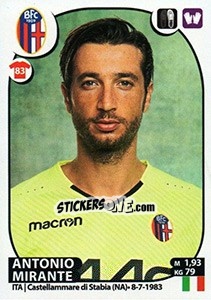 Cromo Antonio Mirante - Calciatori 2017-2018 n. 66 - Panini