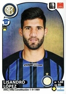 Cromo Lisandro López - Calciatori 2017-2018 n. M32 - Panini