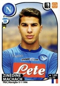 Cromo Zinédine Machach - Calciatori 2017-2018 n. M36 - Panini