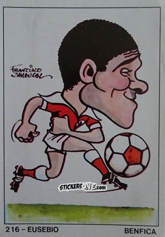 Figurina Eusebio - Ídolos de Portugal n. 216 - Mabilgrafica