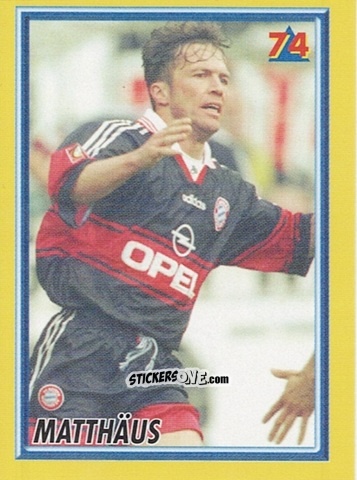 Figurina Lothar Matthaus - Svijet Slicica Za Prvaka Europe n. 74 - NO EDITOR