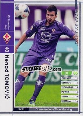 Sticker Nenad Tomovic - Sega World Club Champion Football 2013-2014 n. 117 - Panini