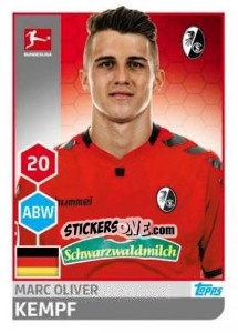 Figurina Marc Oliver Kempf - German Football Bundesliga 2017-2018 n. 81 - Topps