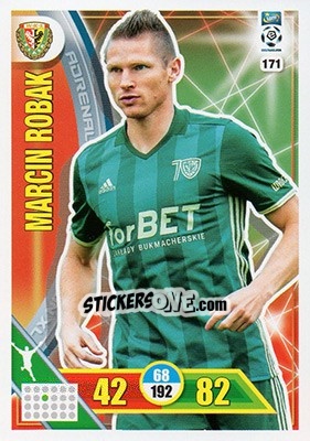 Figurina Marcin Robak - Ekstraklasa 2017-2018. Adrenalyn XL n. 171 - Panini