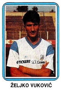 Sticker Željko Vukovic - Fudbal 1990-1991 n. 291 - Decje Novine
