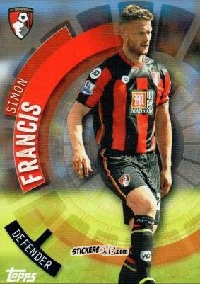 Sticker Simon Francis - Premier Club 2015-2016 n. 2 - Topps