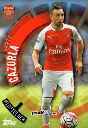 Figurina Santi Cazorla - Premier Club 2015-2016 n. 13 - Topps