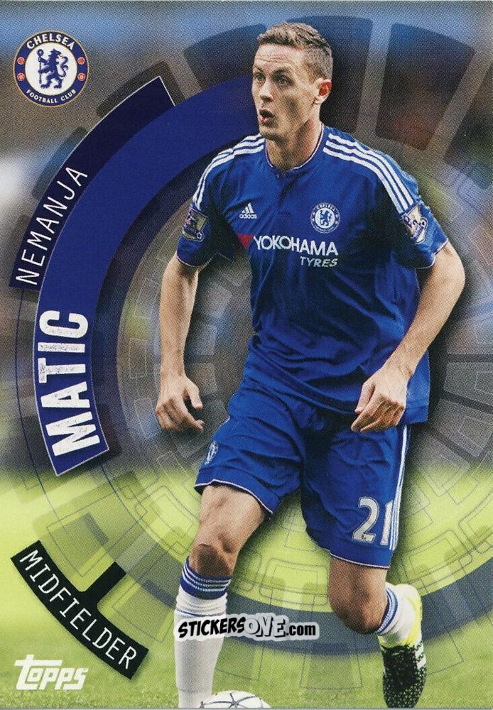 Figurina Nemanja Matic - Premier Club 2015-2016 n. 27 - Topps