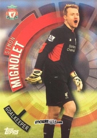 Sticker Simon Mignolet - Premier Club 2015-2016 n. 53 - Topps