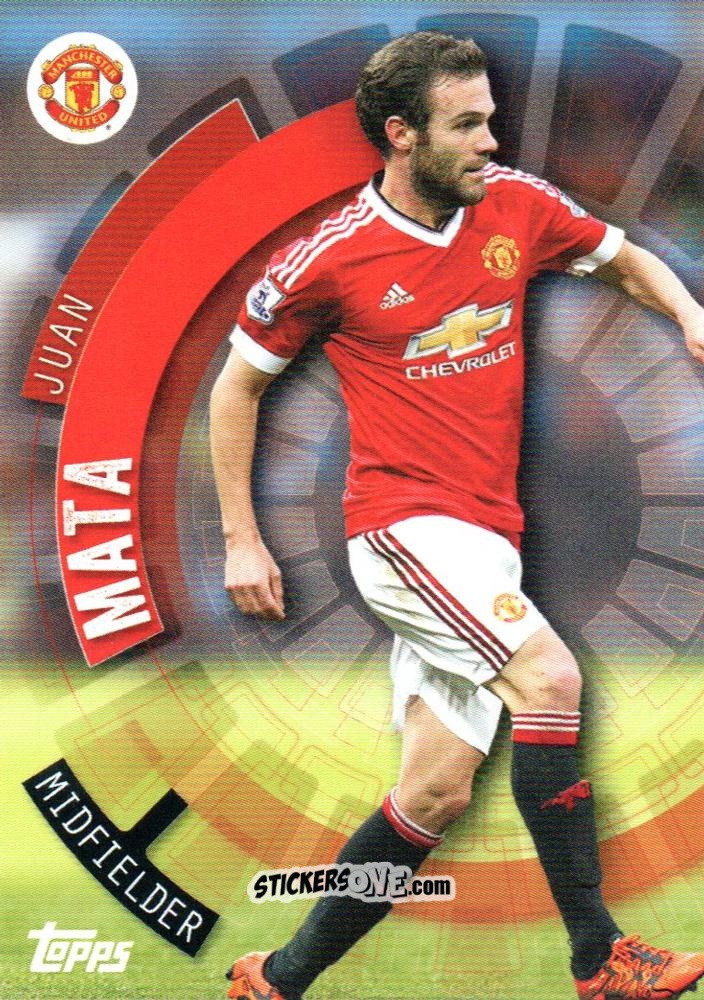 Figurina Juan Mata - Premier Club 2015-2016 n. 73 - Topps