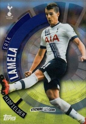 Figurina Erik Lamela - Premier Club 2015-2016 n. 125 - Topps