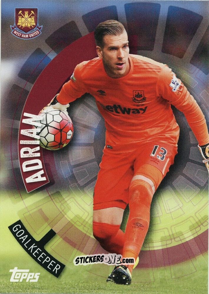 Cromo Adrian - Premier Club 2015-2016 n. 144 - Topps