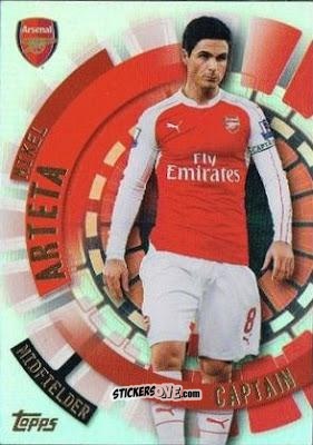 Figurina Mikel Arteta - Premier Club 2015-2016 n. 152 - Topps