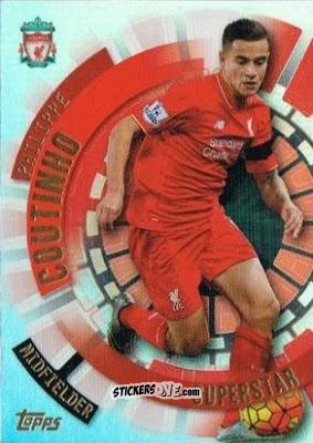 Figurina Philippe Coutinho - Premier Club 2015-2016 n. 175 - Topps
