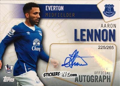 Figurina Aaron Lennon - Premier Club 2015-2016 n. A-AL - Topps