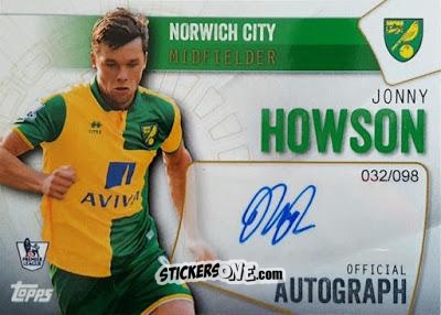 Cromo Jonny Howson - Premier Club 2015-2016 n. A-JHW - Topps