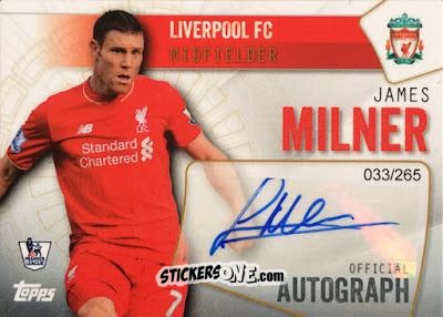 Cromo James Milner - Premier Club 2015-2016 n. A-JM - Topps