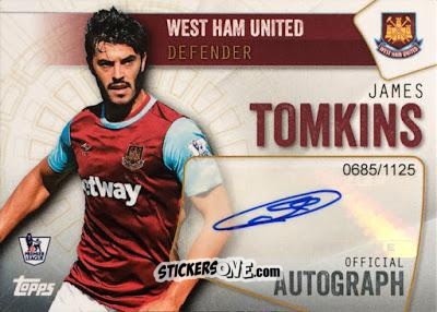 Figurina James Tomkins - Premier Club 2015-2016 n. A-JT - Topps