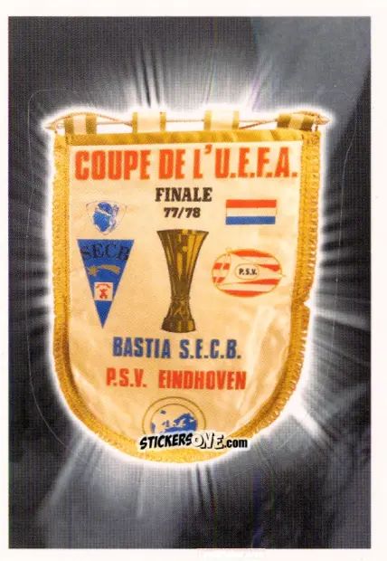 Cromo 1978 vaantje UEFA Cup finale Bastia - PSV - PSV Droomalbum 2017-2018 n. 109 - Panini