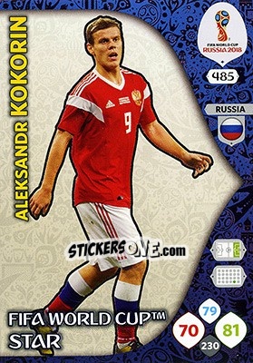 Cromo Aleksandr Kokorin - FIFA World Cup 2018 Russia. Adrenalyn XL n. 485 - Panini