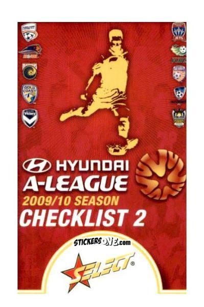 Figurina Checklist 2 - Hyundai A-League 2009-2010 n. 2 - Select