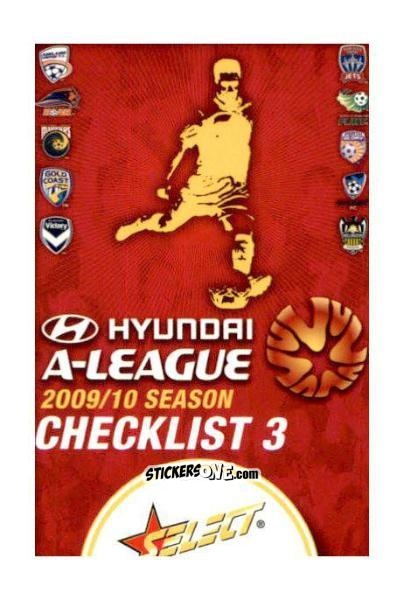 Figurina Checklist 3 - Hyundai A-League 2009-2010 n. 3 - Select