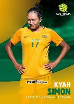 Cromo Kyah Simon - Football Australia Trading Cards 2017-2018 n. 38 - Tap'N'Play