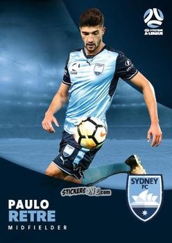 Sticker Paulo Retre - Football Australia Trading Cards 2017-2018 n. 163 - Tap'N'Play