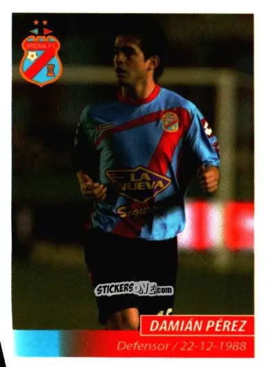 Cromo Damián Pérez - Fùtbol Argentino 2011 n. 44 - Panini