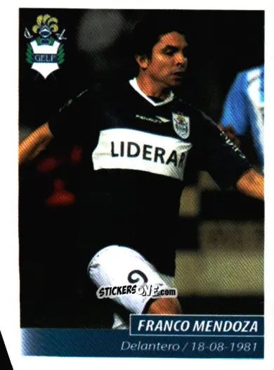 Cromo Franco Mendoza - Fùtbol Argentino 2011 n. 189 - Panini