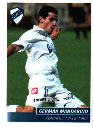 Figurina Germán Mandarino - Fùtbol Argentino 2011 n. 288 - Panini