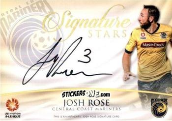 Figurina Josh Rose - Football Australia Trading Cards 2015-2016 n. SS-05 - Tap'N'Play